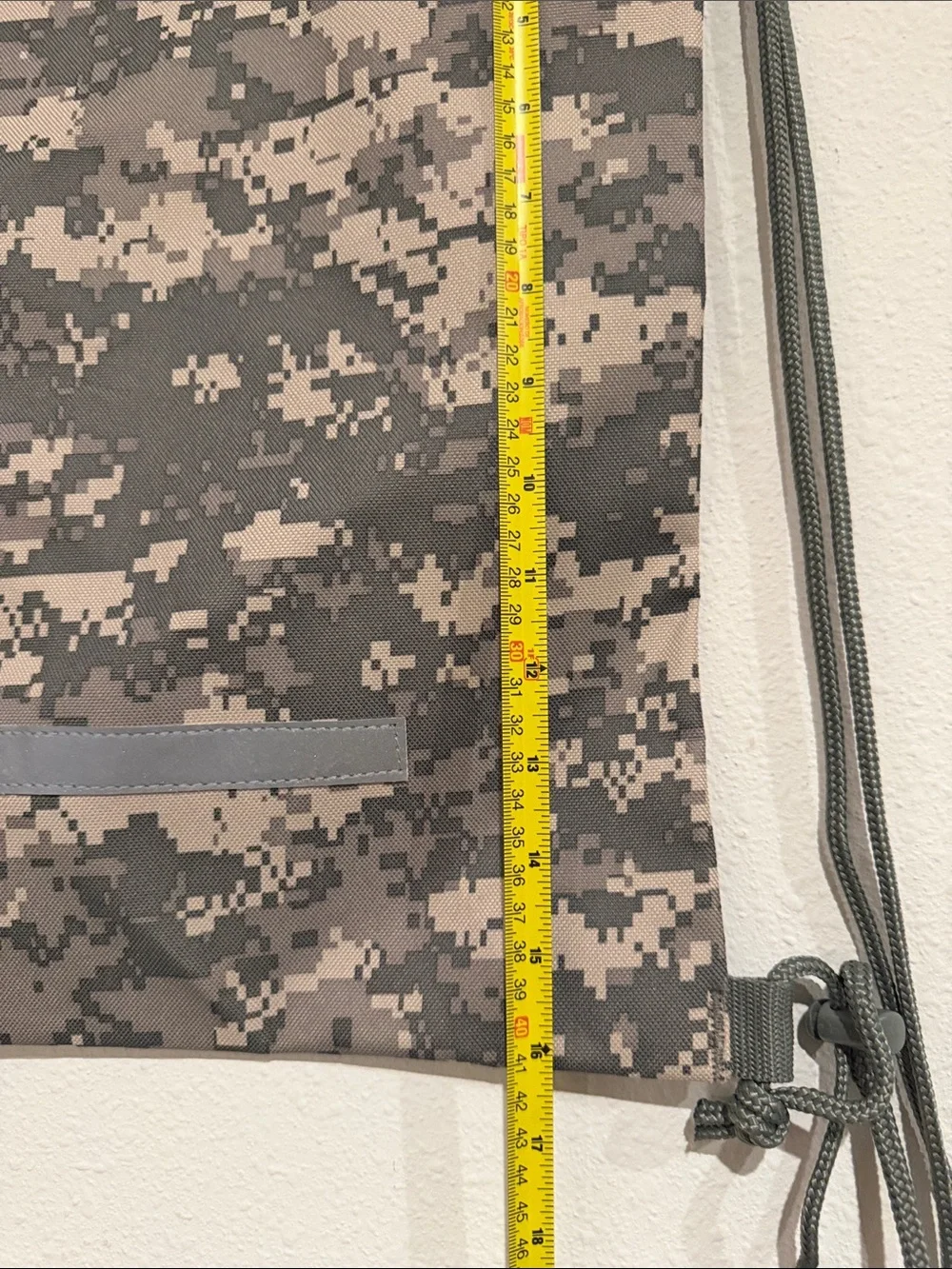 Camo Drawstring Backpack - Digital Woodland Print